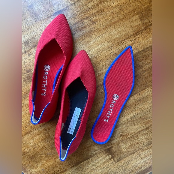 Rothy's Red Shoes- Women's 8 - Picture 4 of 5